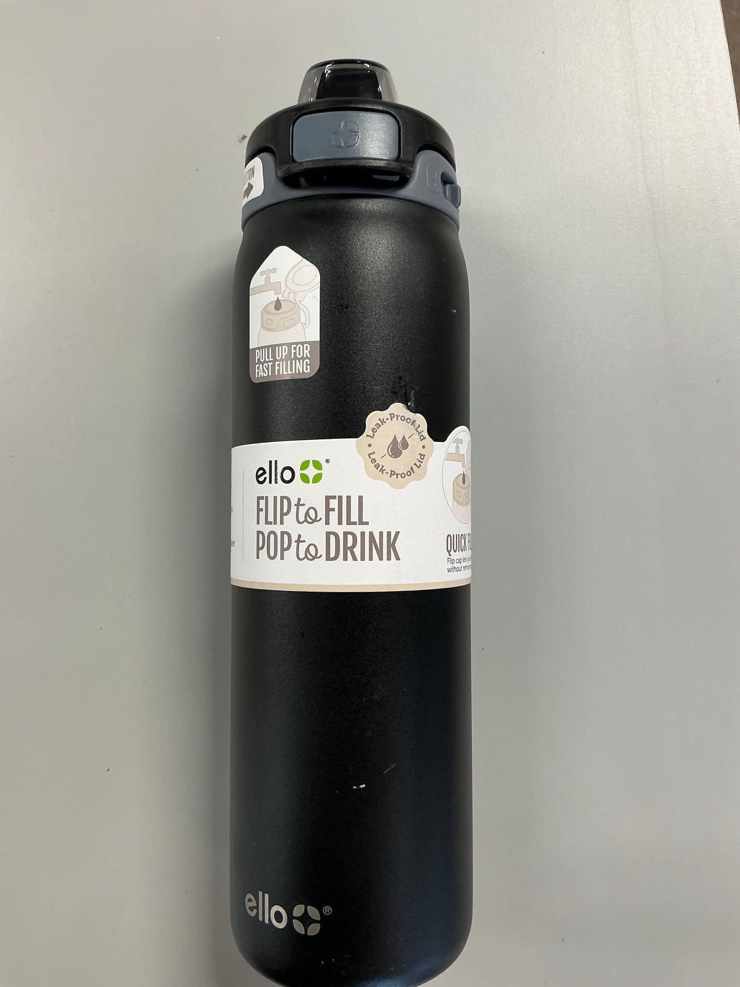 Ello Pop and Fill 22oz Stainless Steel Water Bottle - Minor Cosmetic Damage - May Be Missing Packaging (see pictures)