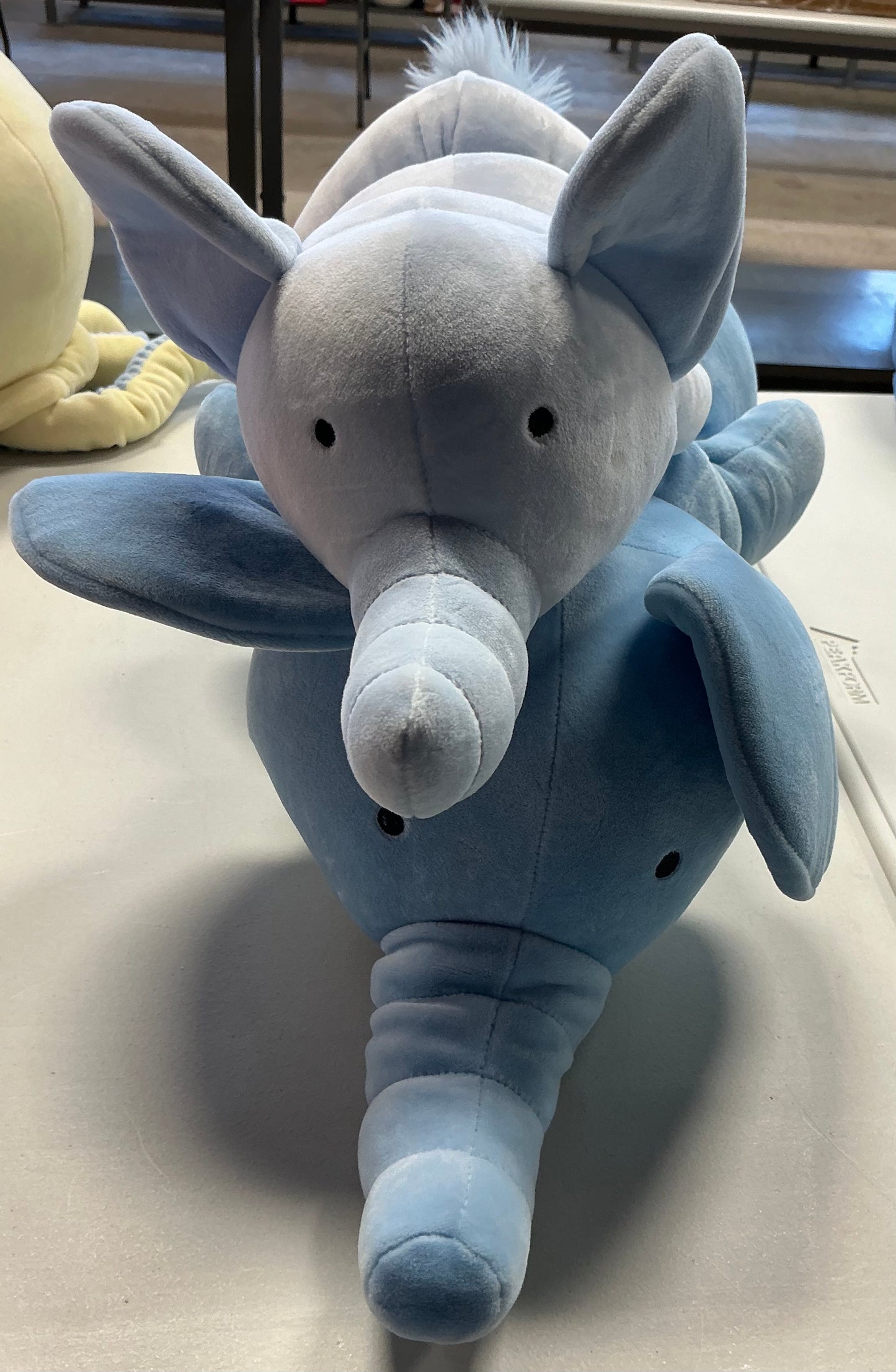 Elephant and Baby Weighted Plush Kids' Throw Pillow Blue