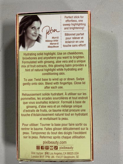 Pixi by Petra On-The-Glow Super Glow Highlighter Stick - Petal Dew - 0.6oz: Brightening, Face Application, Medium Coverage - Damaged Packaging (see pictures)