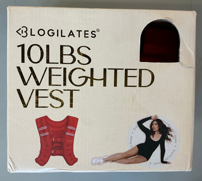 Blogilates 10 Pound Weighted Vest - Red - Open Box