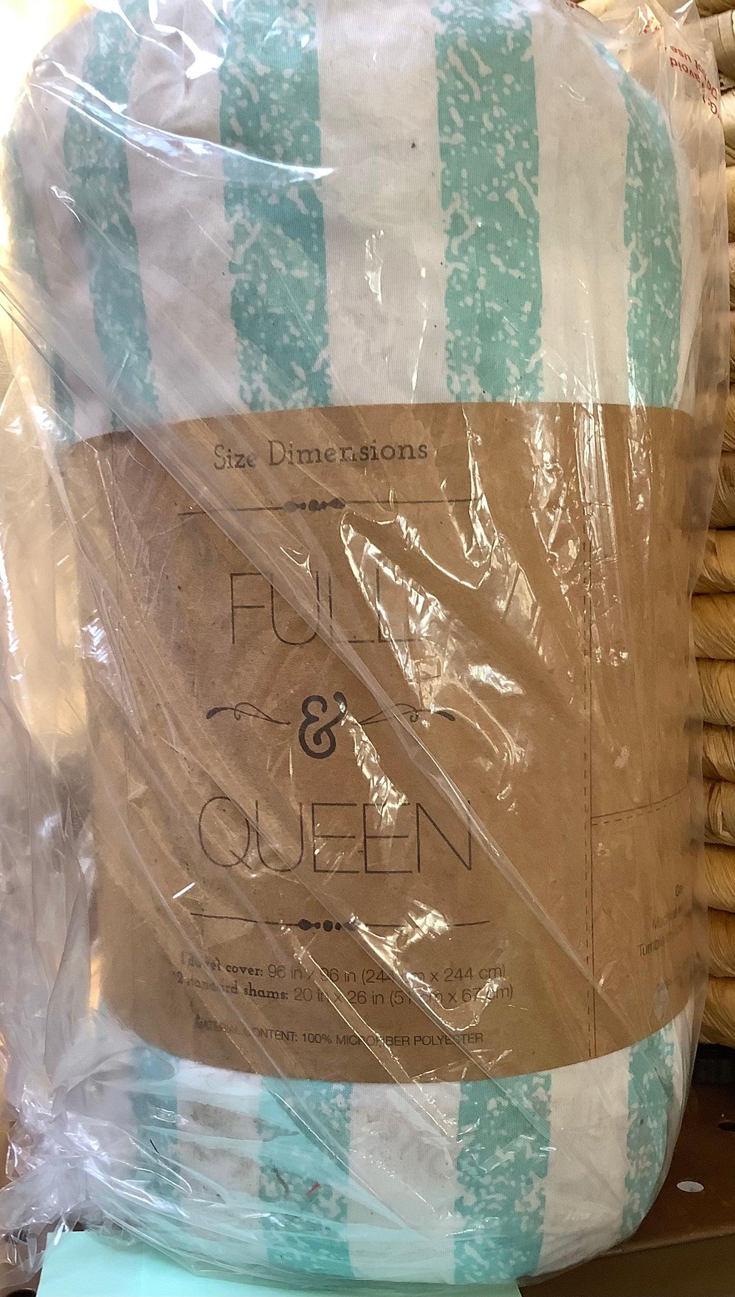 3-piece patterned duvet cove-Full-Queen