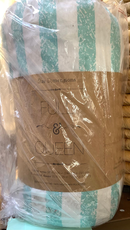 3-piece patterned duvet cove-Full-Queen