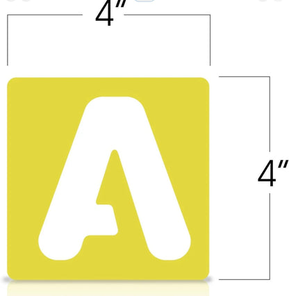 Alphabet Letter Stencil Set - Painting, Lettering and Drawing Templates - Large Plastic ABC Stencils- Includes 4”, 6” & 8” Size letters