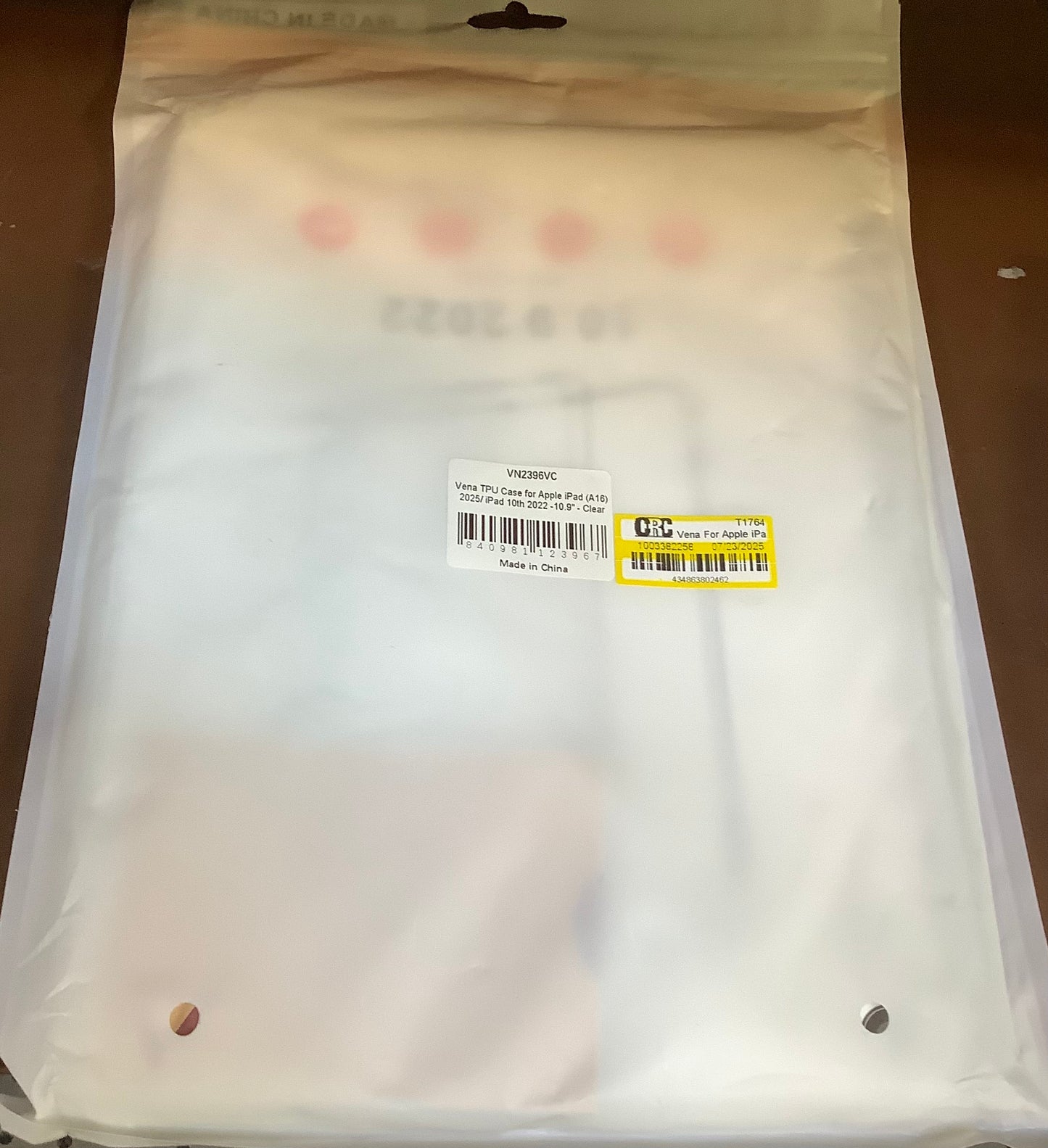 Vena For Apple iPad 10th Generation Case, iPad a16 Case Cover TPU Crystal Clear, iPad 11th Generation Case, Slim and Light, Anti-Scratch, Clear