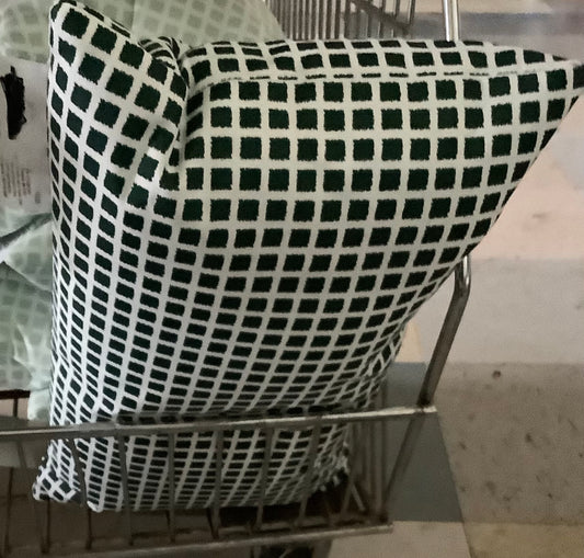 10"x17" Micro Grid Rectangular Outdoor Lumbar Pillow Fern
Green