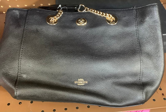 USED-Black Leather Coach Purse