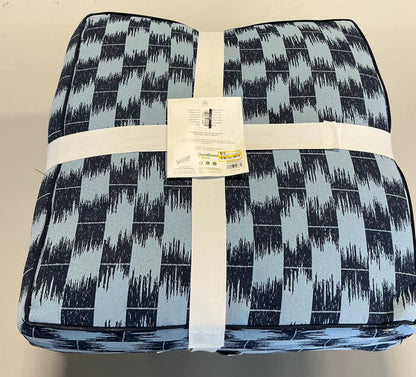 Ikat Woven Deep Seat Cushion Set - Light Blue/Navy - Threshold™ - Damaged Packaging (see pictures) - FOR PICKUP ONLY