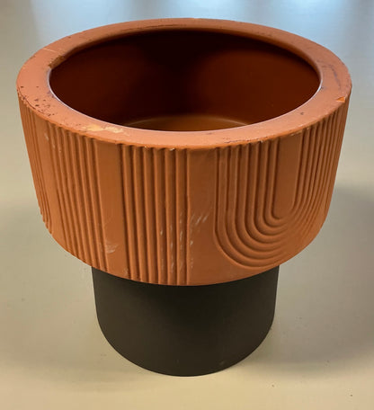 Arches Indoor Outdoor Planter Pot 8.25"x8.125" Terracotta Orange - Threshold™ - MINOR COSMETIC DAMAGE DUE TO SHIPPING (see pictures)