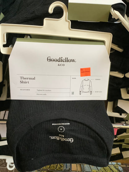 Men’s Thermal Shirt Black - Size Medium