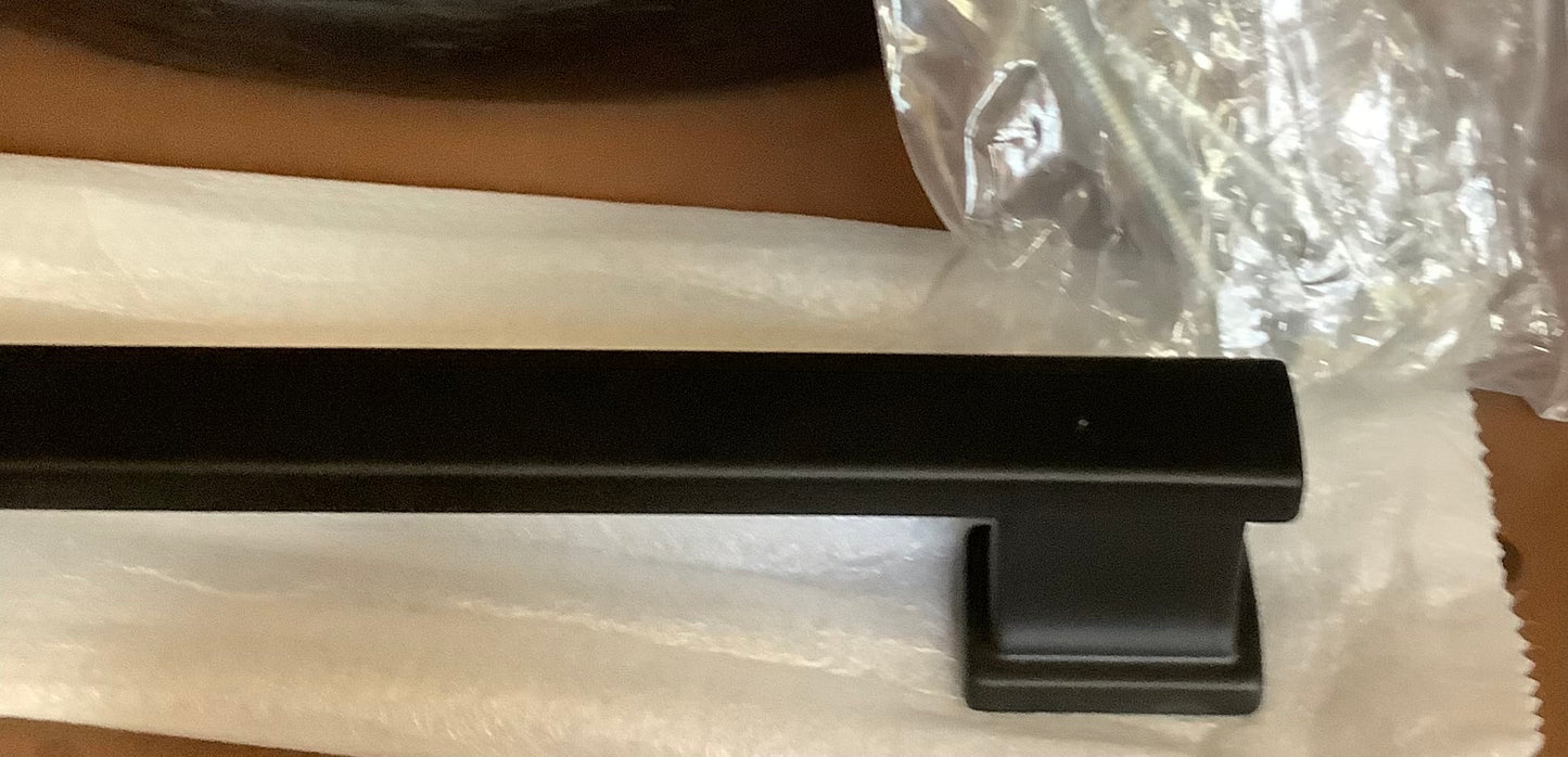 Style Selections 6-5/16-in, 160mm Center to Center Matte Black Square Handle Drawer