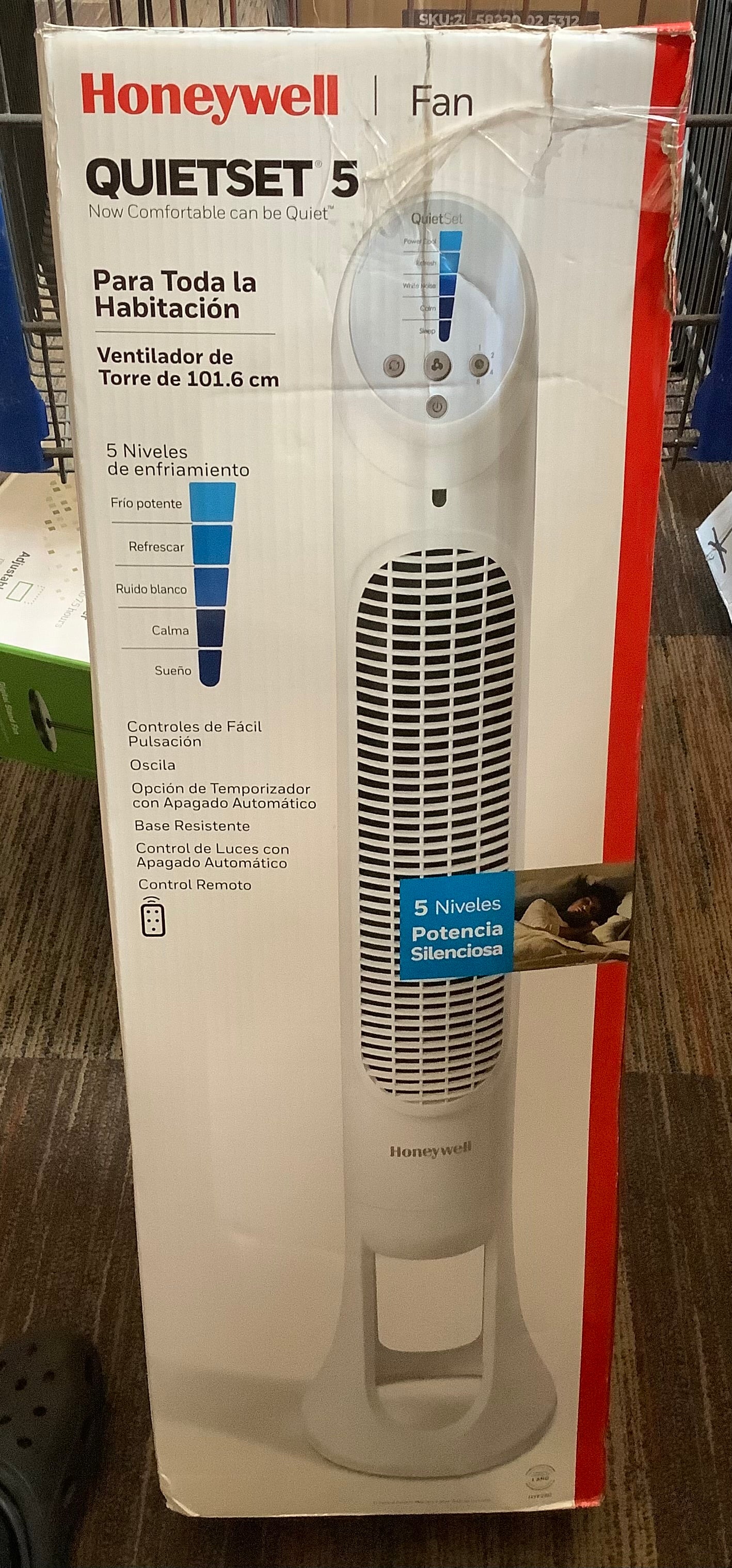 Honeywell QuietSet 5 Speed Oscillating Tower Fan White
HYF260W: Standing Floor Fan, Quiet Cooling, Programmable Timer