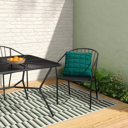 Wire Back Outdoor Patio Dining Stacking Chair - Black - Out of Box - FOR PICKUP ONLY