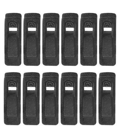 Whitmor Spacemaker Hanger Clips - Black - Set of 12 - Non Slip