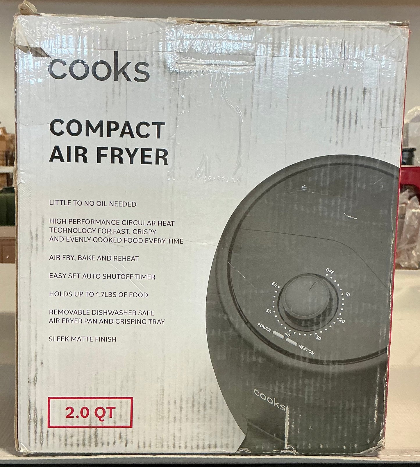 THRIFTY 70 - “Cooks Compact Air Fryer, 2 quarts” - Open Box - USED (See Pictures)- FINAL SALE- NO RETURNS - AS IS