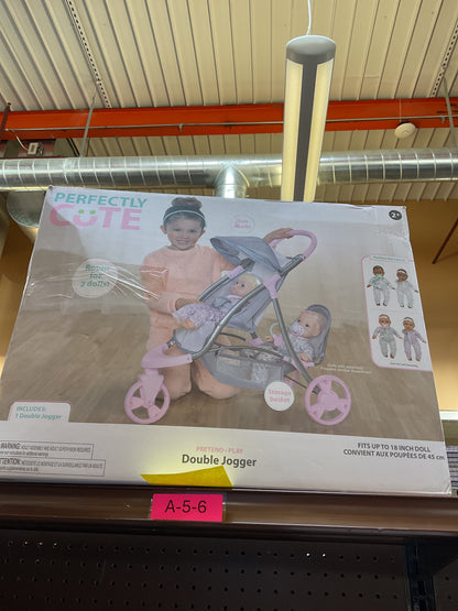 Perfectly Cute Double Stroller for Baby Dolls