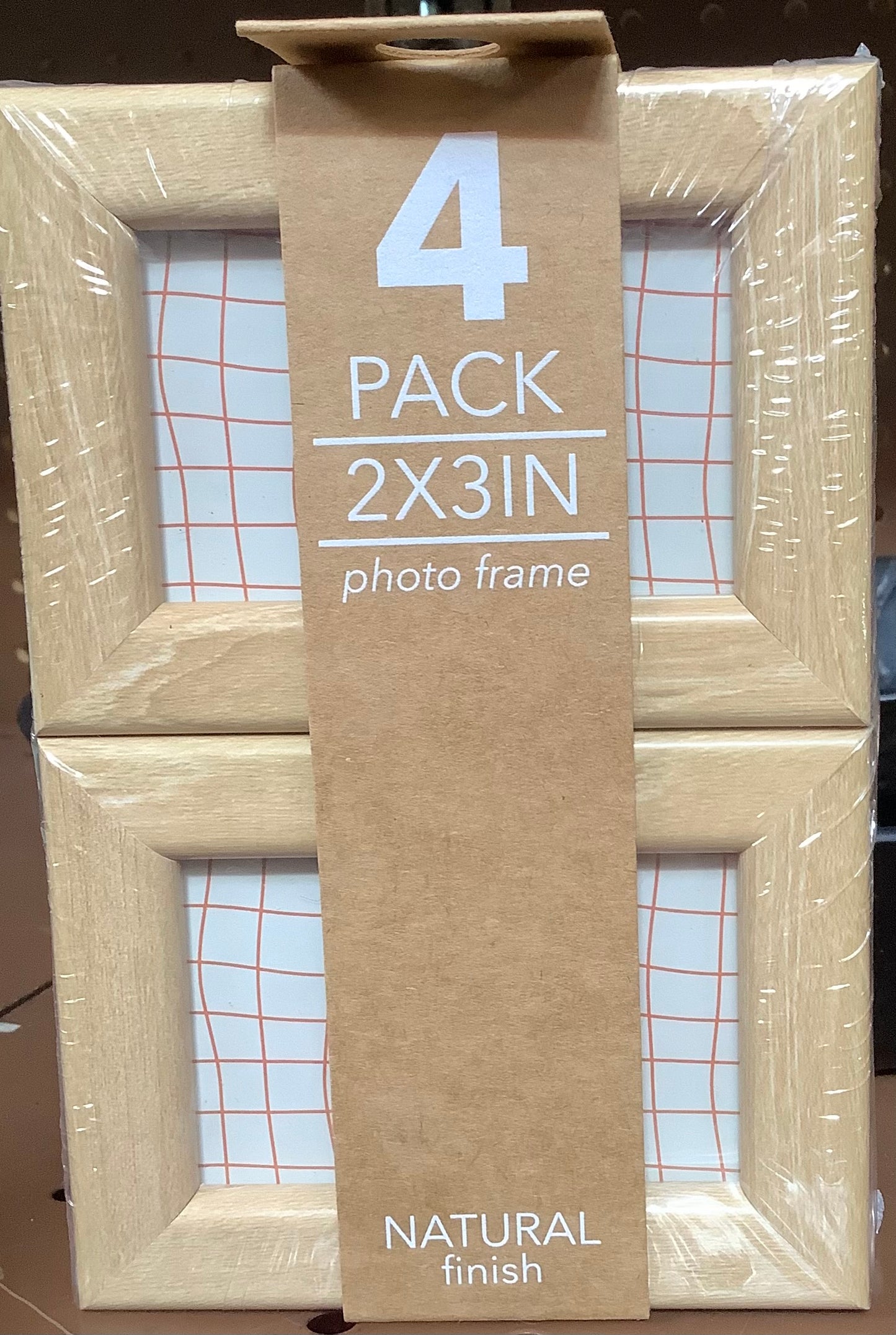 Harbortown 4pk 2"x3" Soft Linear Profile Mini Picture
Frames Natural