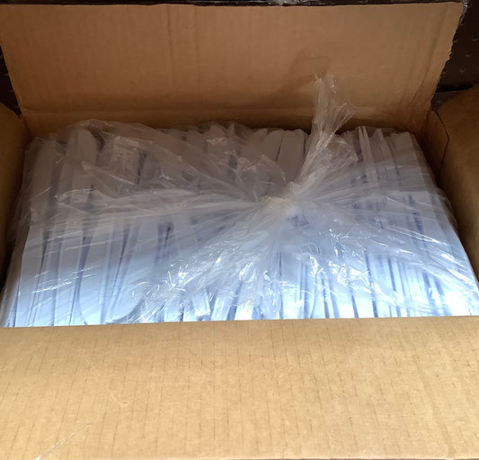 Dixie Plastic Cutlery Heavyweight Knives White 1000/Carton