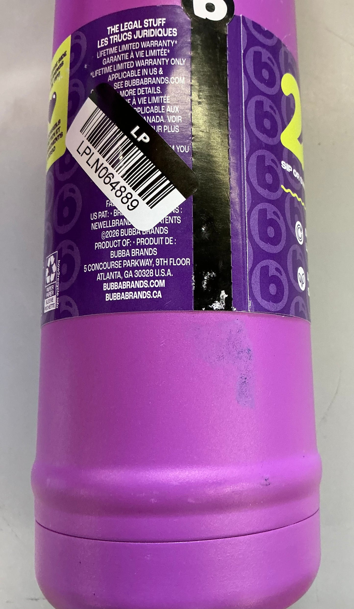 Bubba 24 fl oz Stainless Steel with Dual Sip Lid Water Bottle - Moodbooster - Minor cosmetic damage (see pictures)