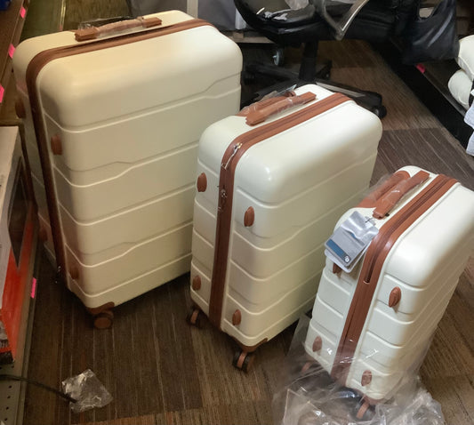 SKONYON 3 Piece Hardshell Luggage Sets Checked Spinner
PC & ABS Suitcase with YKK Zipper and TSA Lock