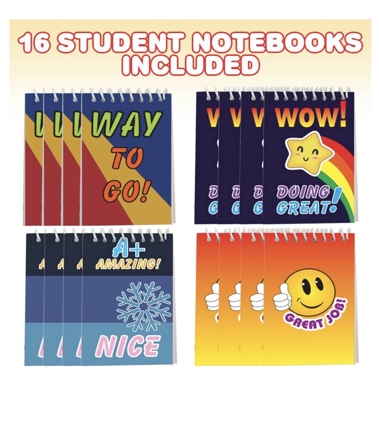 ArtCreativity Mini Notebooks - set of 16 notebooks - Assorted Designs