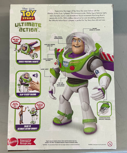 Disney and Pixar Toy Story Ultimate Action Buzz Lightyear Figure with Animated Mode 12" - Open Box