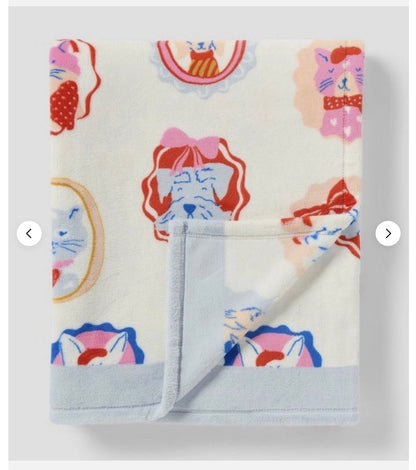 Patisserie Pet Shoppe - Plush Throw Blanket - 50”x60” - Minor Dirt From Shipping (see pictures) - FOR PICKUP ONLY