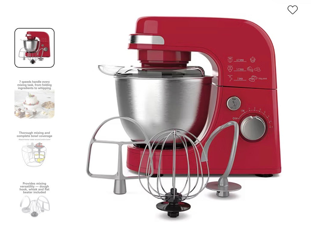 THRIFTY 70 - Hamilton Beach Stan Mixer with 7 Speeds, includes 3 attachments - Open Box - USED (See Pictures)- FINAL SALE- NO RETURNS - AS IS
