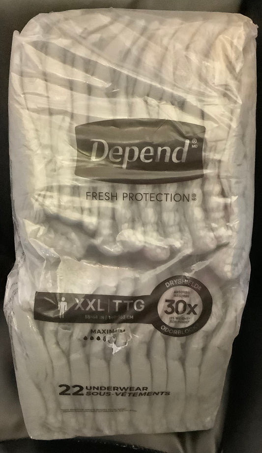 XXL-Depend Fresh Protection Incontinence Underwear for men.