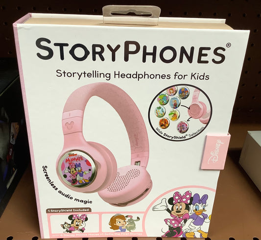Disney StoryPhones Storytelling Bluetooth Wireless Kids Headphones Intro Bundle with Minnie Mouse Story Disk -
Rose Pink