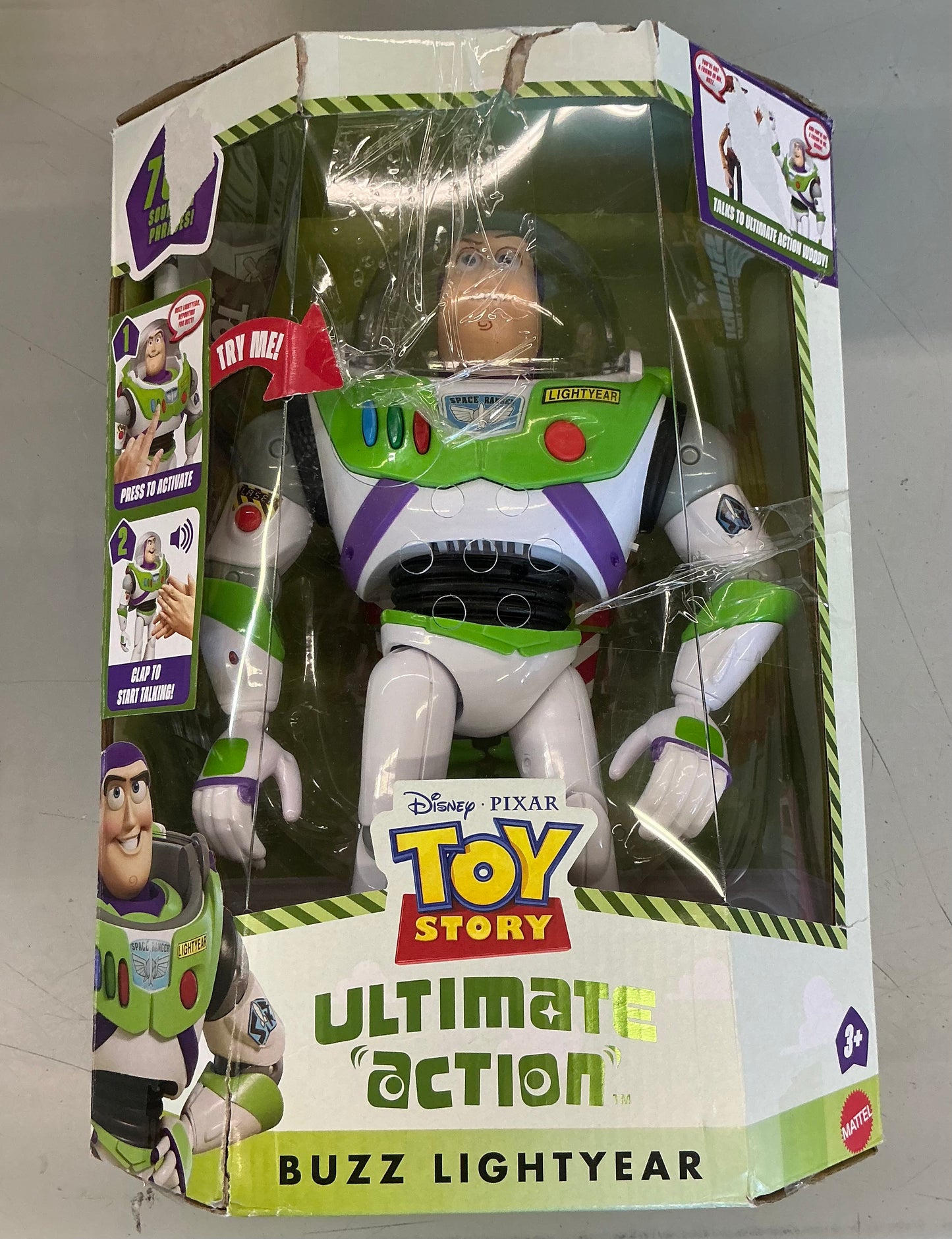 Disney and Pixar Toy Story Ultimate Action Buzz Lightyear Figure with Animated Mode 12" - Open Box