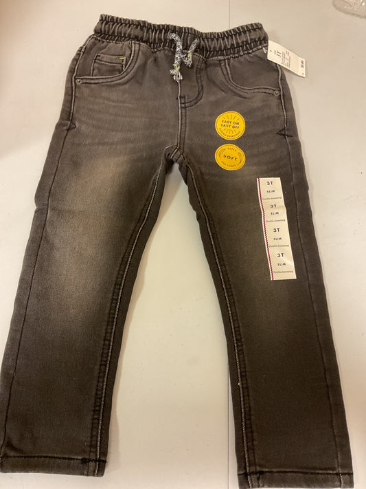 Black Denim Adjustable Waist Kids Jeans