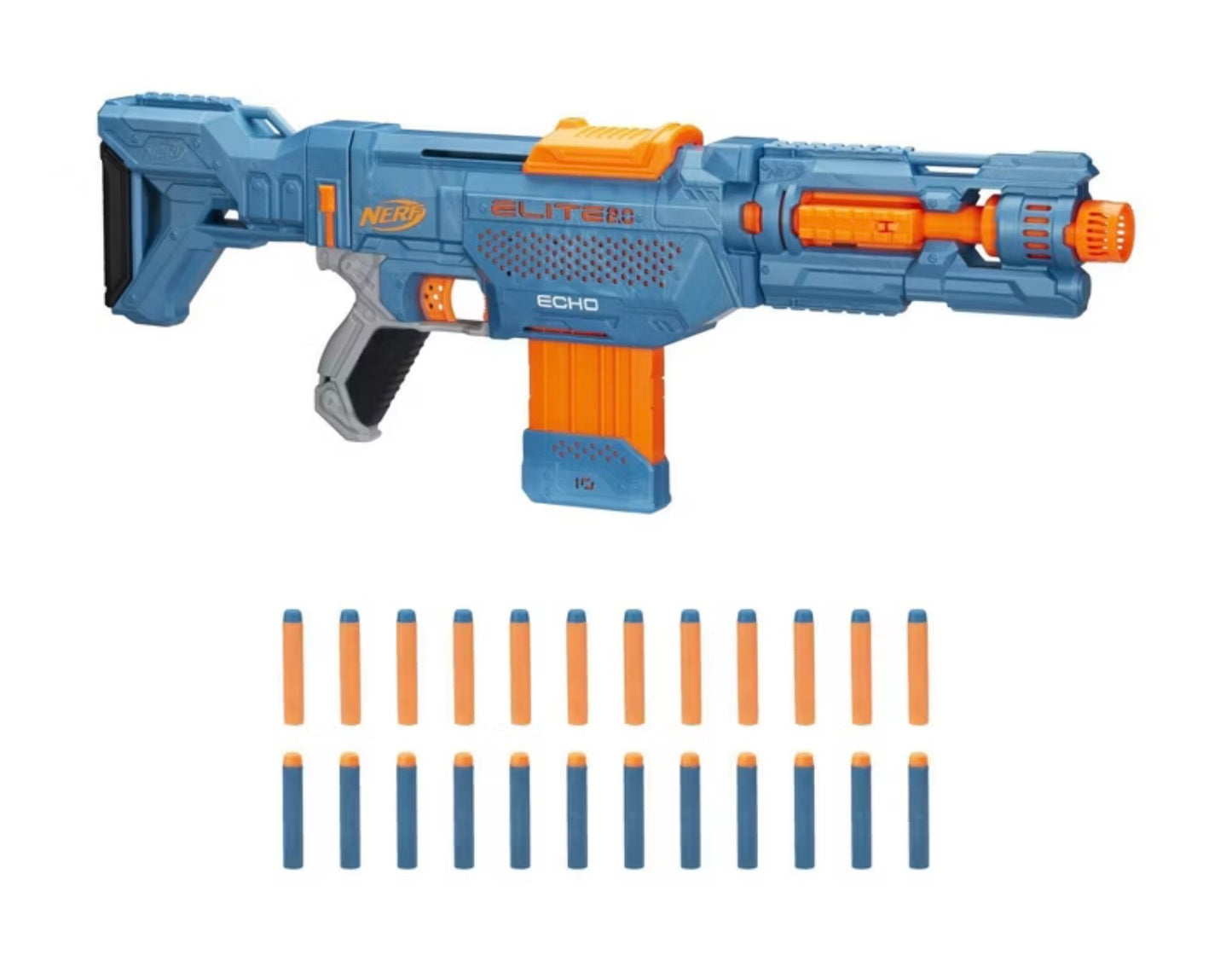 NERF Elite 2.0 Echo CS-10 Blaster - includes 24 NERF darts - OUT OF BOX