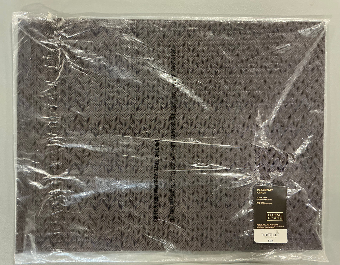 Loom + Forge Chevron Vinyl 4-pc. Placemat (14”X19”)