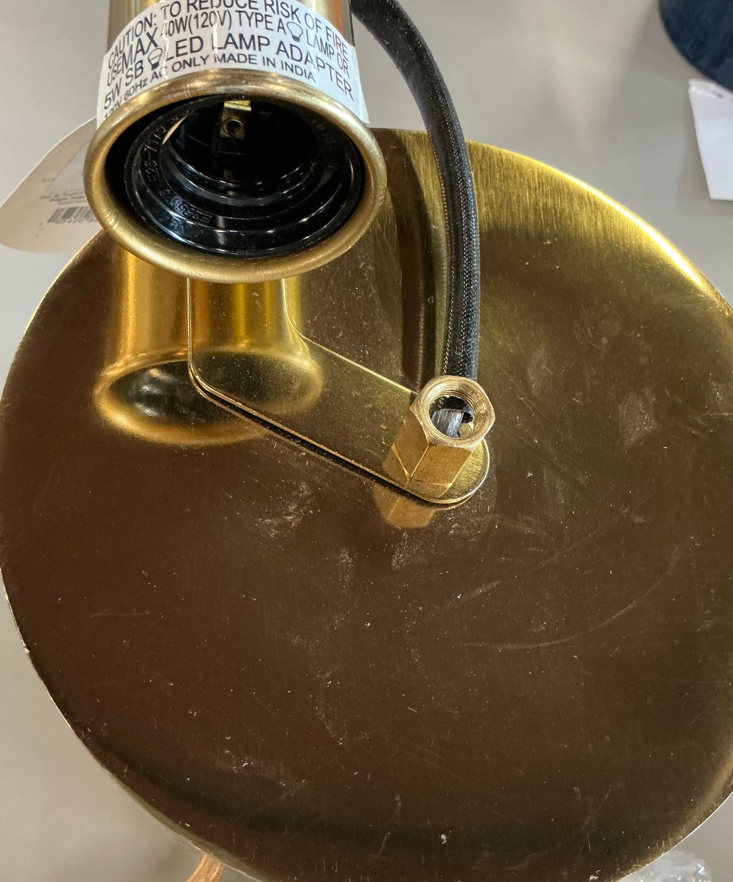 Touch Sensor Table Lamp - Brass - Threshold™ - Missing Top - Minor Cosmetic Damage - AS IS (see pictures)