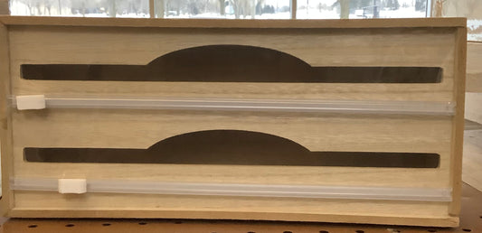 Dispenser with cutter for foil and Plastic wrap - wood