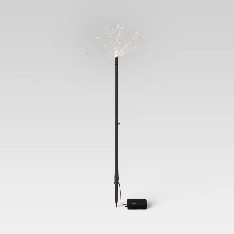 3pk Starburst Dandelion Sprig Battery LED Outdoor Stake Lights Black/White - Threshold™ - Damaged Packaging (see pictures)