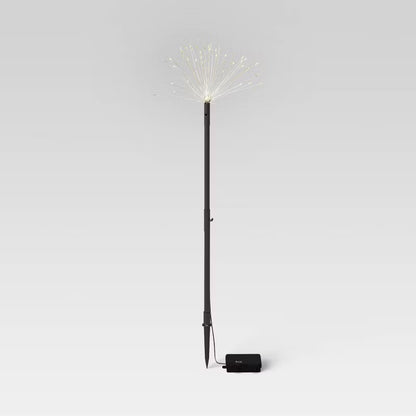 3pk Starburst Dandelion Sprig Battery LED Outdoor Stake Lights Black/White - Threshold™ - Damaged Packaging (see pictures)