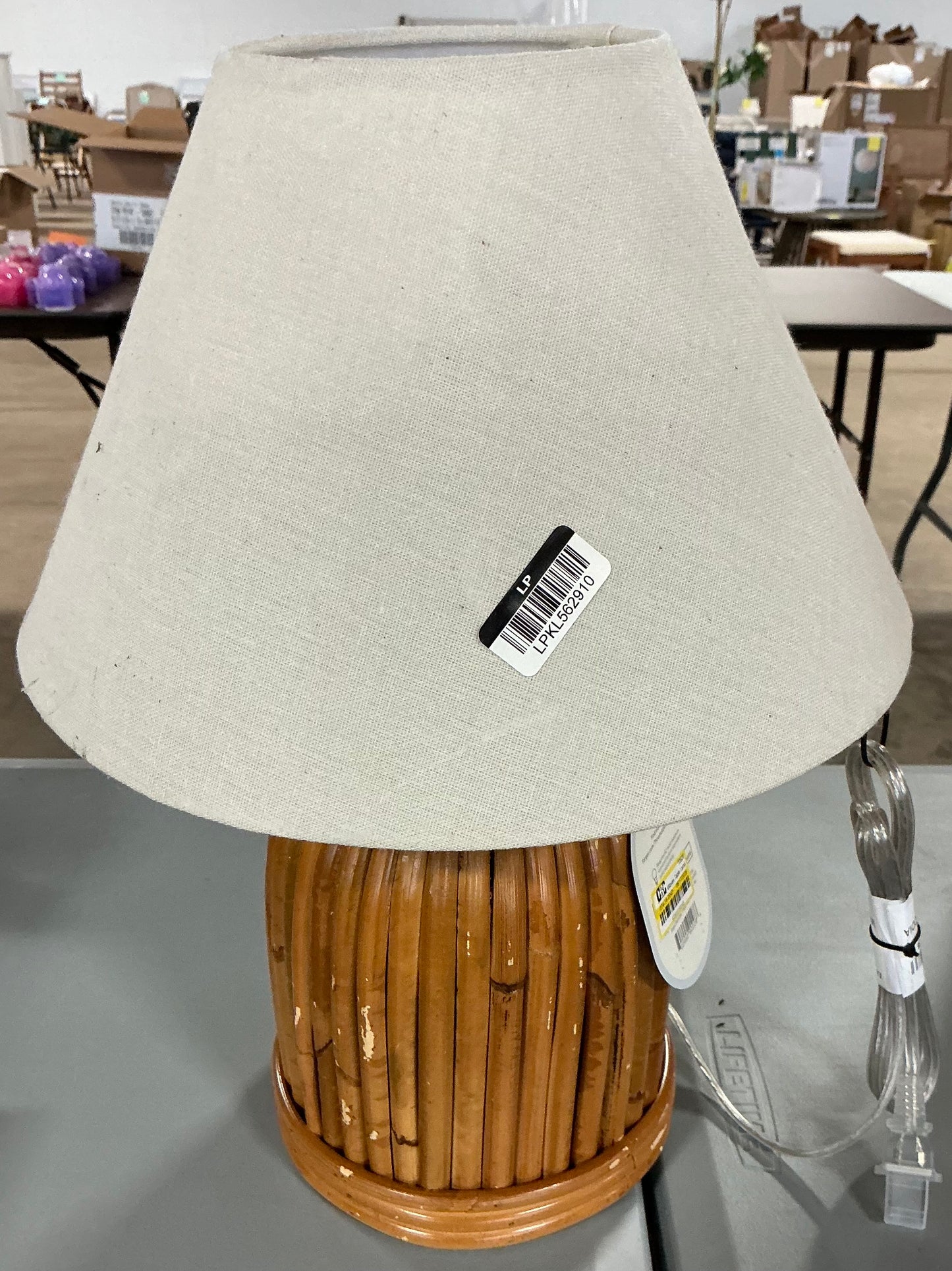 Woven Table Lamp - Threshold™ designed with Studio McGee - Out of Box - Minor Cosmetic Damage from Shipping  (see pictures)  - FOR PICKUP ONLY