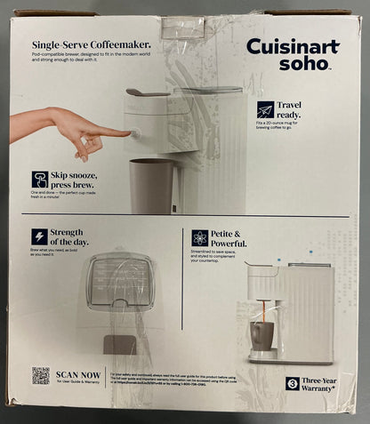 THRIFTY 70 - Cuisinart Soho Single Serve Coffeemaker - Open Box - USED (See Pictures)- FINAL SALE- NO RETURNS - AS IS