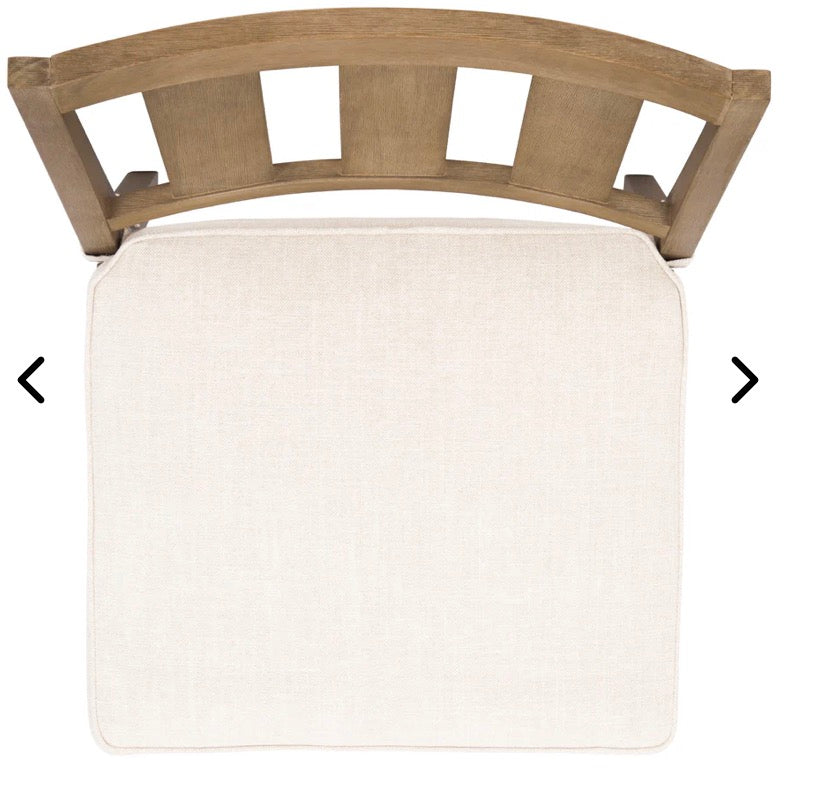 THRIFTY 70 - Set of 4 Outdoor Dinning Chair Cushions (22”x19”x3”)- Ivory - CHAIR NOT INCLUDED-  USED - AS IS - NO RETURNS