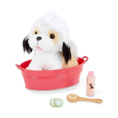 Our Generation Spa Day Pup Posable 6" Shih Tzu Pup Set New