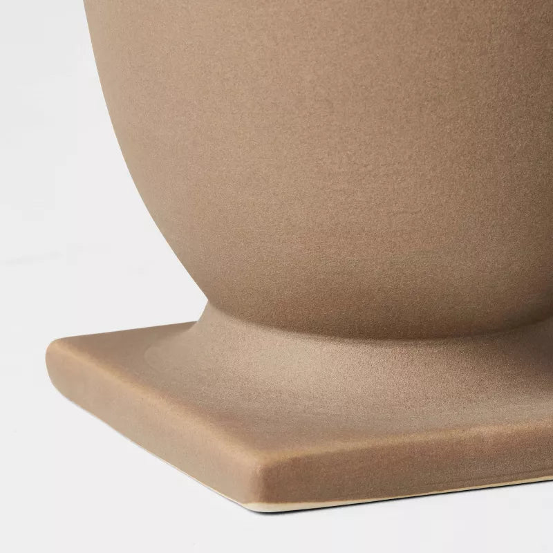 Raw Ceramic Pedestal Vase - Threshold™ designed with Studio McGee - Minor Cosmetic Damage from Shipping (see pictures) -FOR PICKUP ONLY