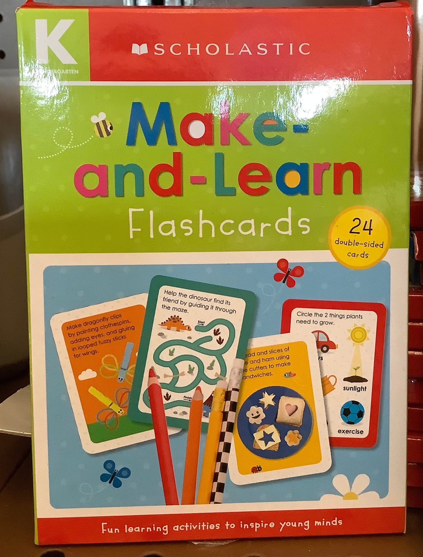 SCHOLASTIC Make and Learn Flashcards-KINDERGARTEN