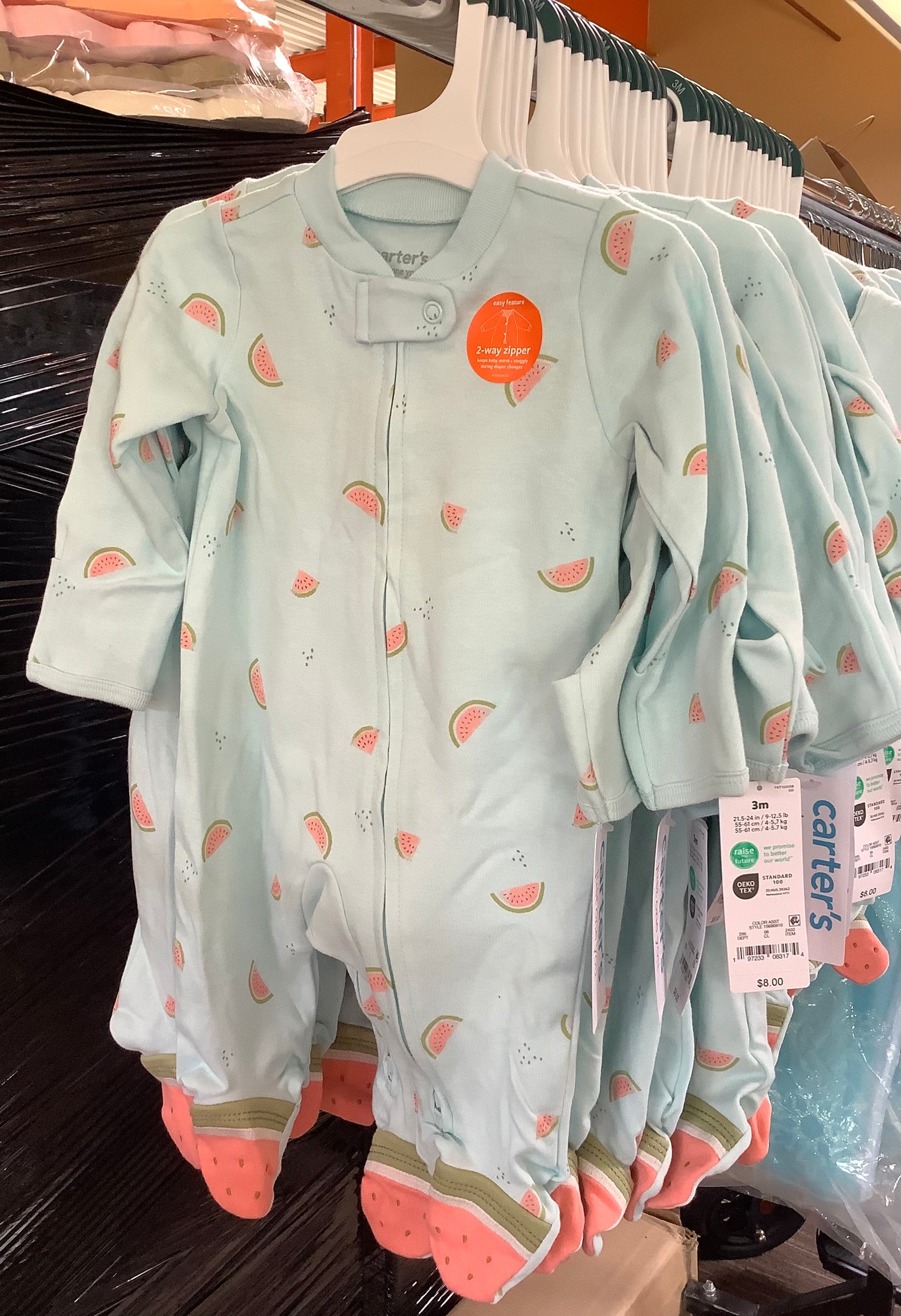 INFANT SIZE 3-MONTHS WATERMELON ONE PIECE