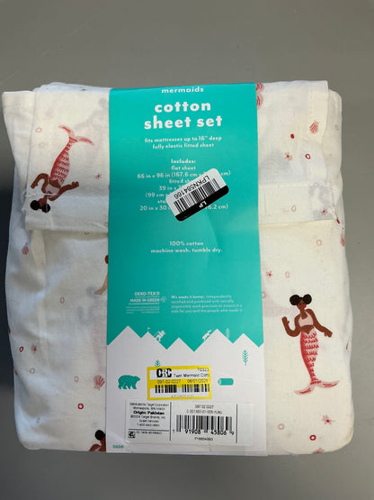 TWIN Sheet Sets (1 Pillowcase, 1 Flat Sheet, 1 Fitted Sheet) - External storage case shows minor dirt from handling (see pictures) - Some may be Missing packaging