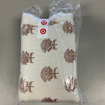 1 Standard Lofty Cotton Slub Woodblock Print Floral Quilt Sham - White/Mauve – Threshold™ designed with Studio McGee: OEKO-TEX Certified