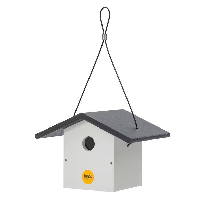 Birds Choice 7" Modern Farmhouse - Wren House - Black & White - Movable Roof