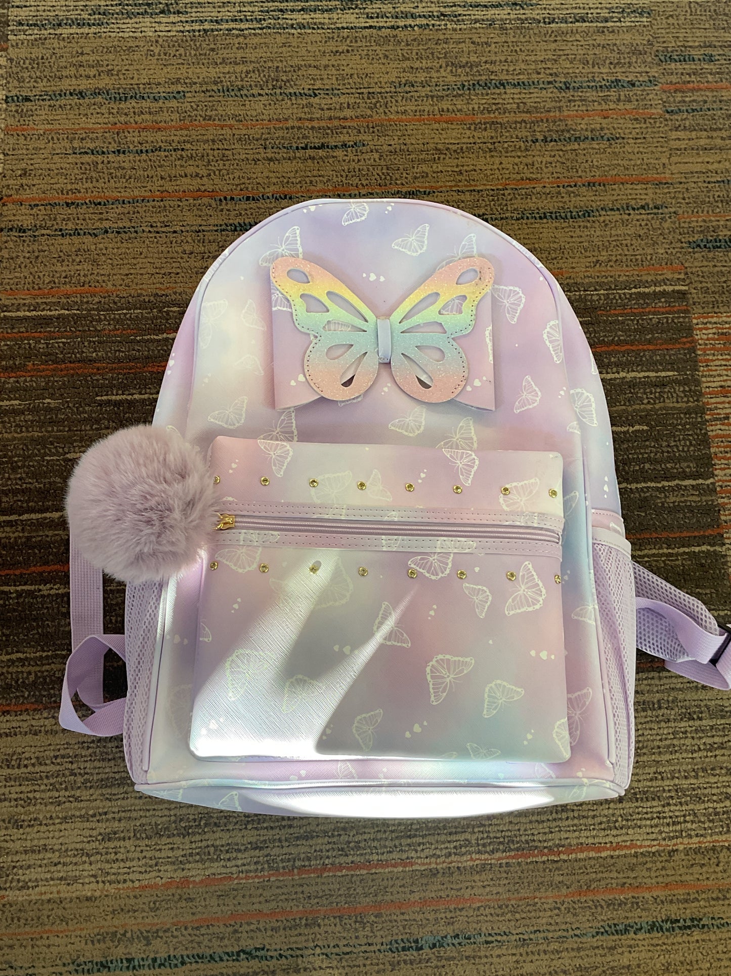 Miss Gwen’s OMG Accessories Purple Butterfly Backpack