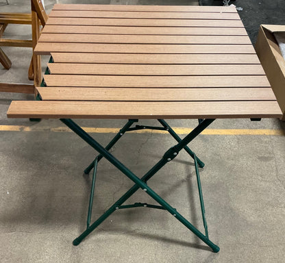 THRIFTY 70 - Square Casual Traditional Patio End Table Green - Open Box - DAMAGED(See Pictures)- FINAL SALE- NO RETURNS - AS IS - FOR PICKUP ONLY