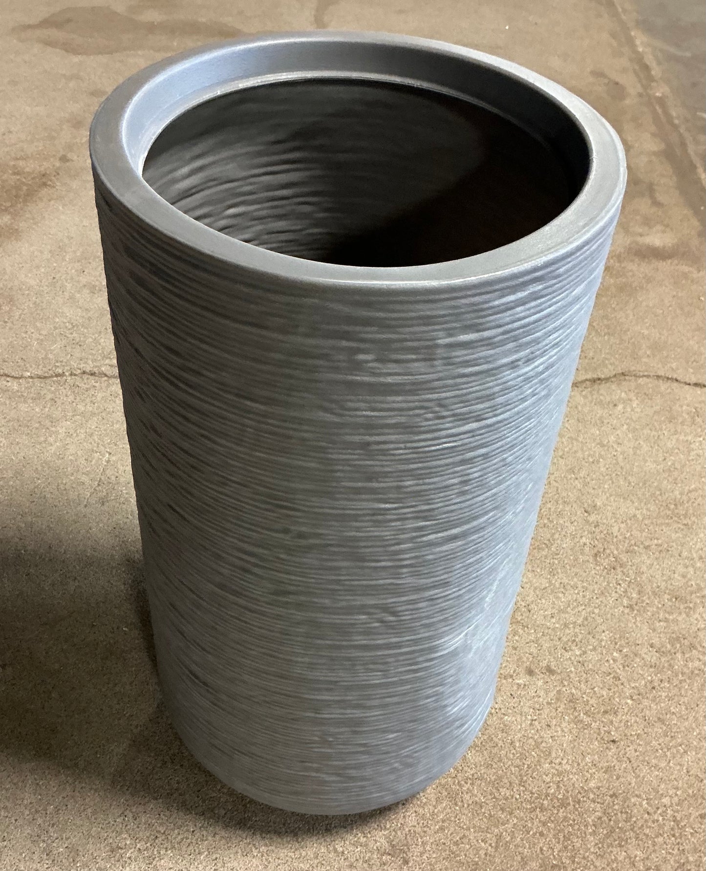 Fluted Outdoor Planters - Assorted Sizes - Minor Cosmetic Damage (see pictures) - FOR PICKUP ONLY